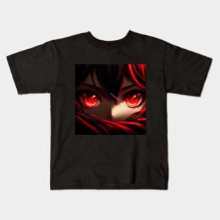 Anime eyes - Red Kids T-Shirt